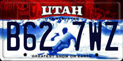 UT license plate B627WZ