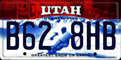 UT license plate B628HB