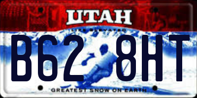 UT license plate B628HT