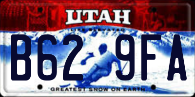 UT license plate B629FA