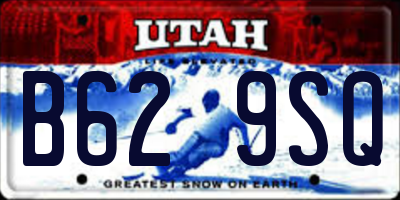 UT license plate B629SQ