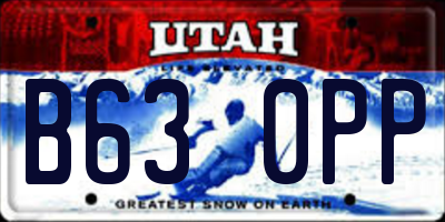 UT license plate B630PP