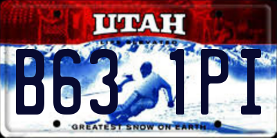 UT license plate B631PI