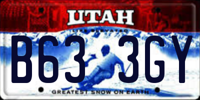 UT license plate B633GY