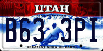 UT license plate B633PI