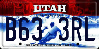UT license plate B633RL
