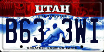 UT license plate B633WI