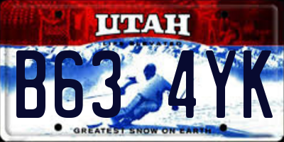 UT license plate B634YK