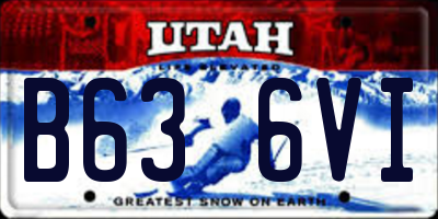 UT license plate B636VI