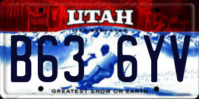 UT license plate B636YV