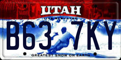 UT license plate B637KY