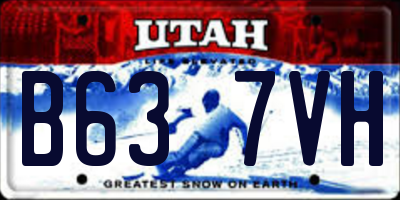 UT license plate B637VH