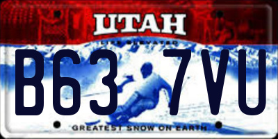 UT license plate B637VU