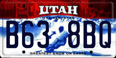 UT license plate B638BQ