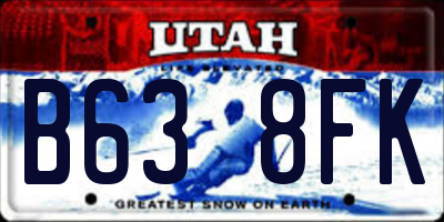 UT license plate B638FK