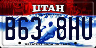 UT license plate B638HU