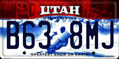 UT license plate B638MJ