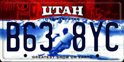 UT license plate B638YC