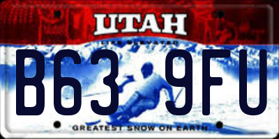 UT license plate B639FU