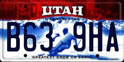 UT license plate B639HA