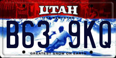 UT license plate B639KQ