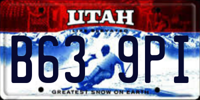 UT license plate B639PI