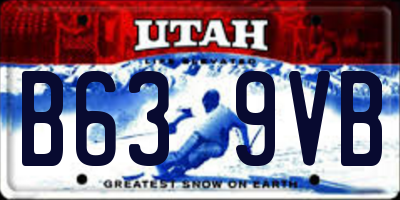 UT license plate B639VB