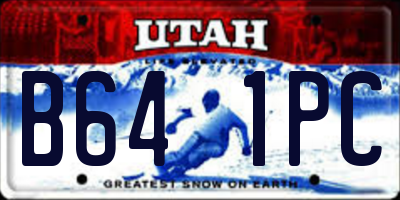 UT license plate B641PC