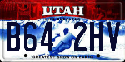 UT license plate B642HV