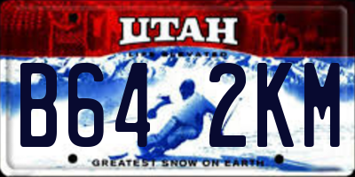 UT license plate B642KM
