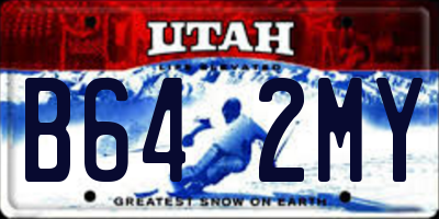 UT license plate B642MY