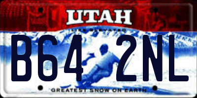 UT license plate B642NL
