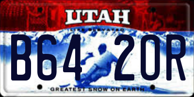 UT license plate B642OR