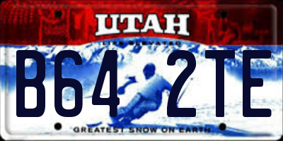 UT license plate B642TE