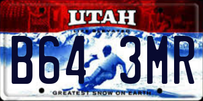 UT license plate B643MR