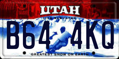 UT license plate B644KQ