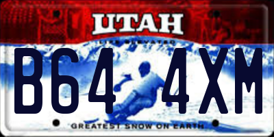 UT license plate B644XM