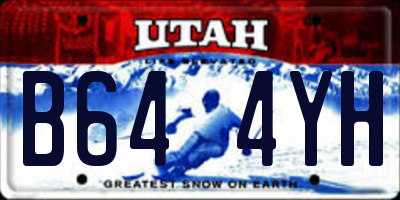 UT license plate B644YH