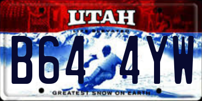 UT license plate B644YW