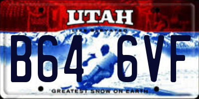 UT license plate B646VF