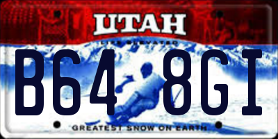 UT license plate B648GI