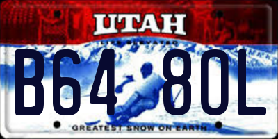 UT license plate B648OL