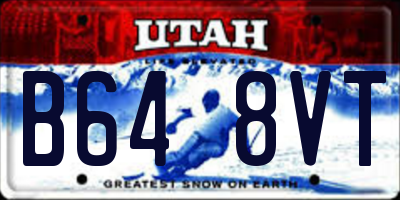 UT license plate B648VT