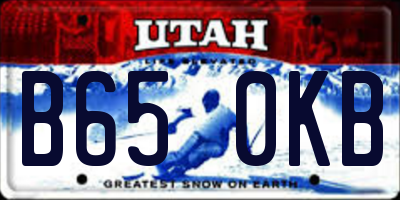 UT license plate B650KB