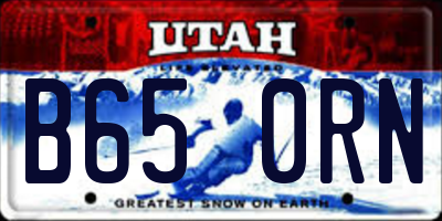 UT license plate B650RN