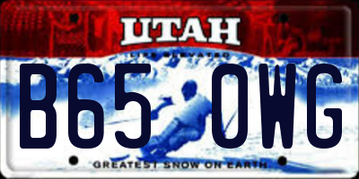 UT license plate B650WG