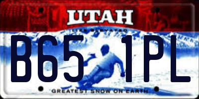 UT license plate B651PL