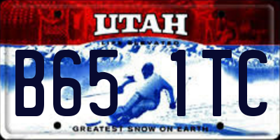 UT license plate B651TC