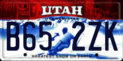 UT license plate B652ZK