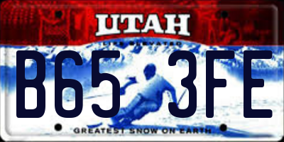 UT license plate B653FE